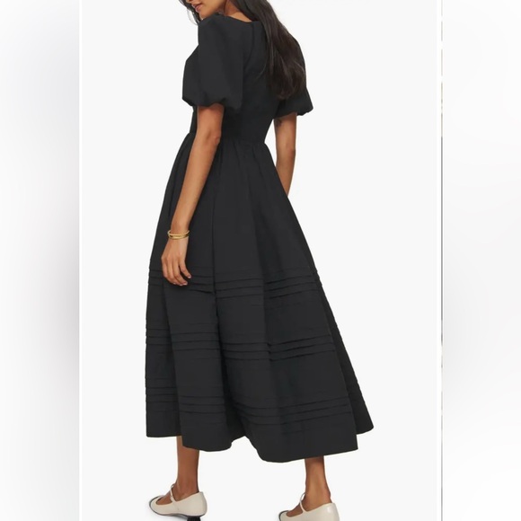 New Reformation Everlynn Puff Sleeve Cotton Maxi Dress - Picture 2 of 9